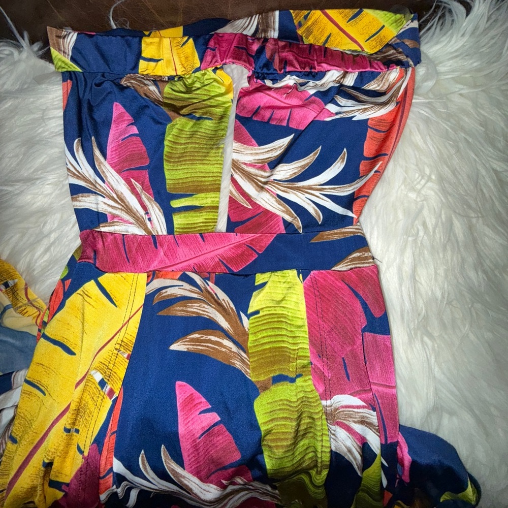 Tropical Strapless Dress